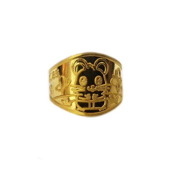 24k golden mouse Baby Ring 99.9% Pure Gold